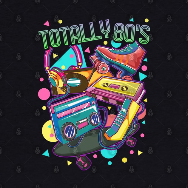 Funny Totally 80s Vintage Eighties Retro 1980s Party Gift by Proficient Tees